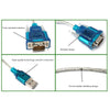 USB to RS232 Serial Port 9 Pin DB9 Cable Serial COM Port Adapter Convertor Female Adapter