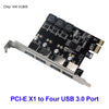 4 Ports USB 3.0 Super Fast 5Gbps PCI-E Expansion Card PCI Express Adapter Converter Card 6A Power Supply Module for Desktop PC