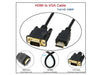 HDMI to VGA Adapter Cable 6FT,  Gold-Plated HDMI to VGA Cable Male to Male 1080P Compatible for Computer, Desktop, Laptop, PC, Monitor, Projector, HDTV and More