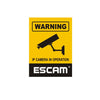 2Pcs/Lot ESCAM 12x18cm 10x14.5cm Monitoring Security Camera CCTV Waterproof Warning Sign Sticker