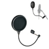 Alctron PF04 Microphone Isolator Mic Isolation Shield Two Layers Windbreak for Studio Recording Live Webcast Broadcast (Black)