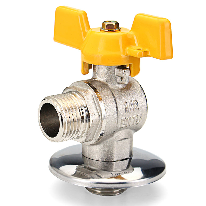 TMOK 1/2 PEX Tube Triangle Valves Brass Angle Flare Gas Ball Valve Blue Handle For Water Mainfold"