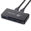 USB 3.0 Switch Selector KVM Switcher Box Hub Adapter 4 Ports Out 2 in Splitter