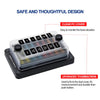 58 Pcs/Set Boat Waterproof 12-Way 1-In-1-Out 32V Fuse Block Vehicle Power Distribution Panel Board Fuses Holder Box