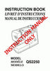 Spare Part QS 2250 Sewing Machine Instruction Manual Reprint