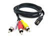 USB to RCA Cable,3 RCA to USB Cable,AV to USB, USB 2.0 Female to 3 RCA Male Video A/V Camcorder Adapter Cable