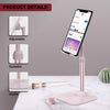 Cell Phone Stand Phone Stand for Desk,Phone Holder Stand Compatible with iPhone and All Mobile Phones Tablet Pink