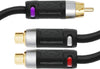Ultra Series RCA Y-Adapter  - 1-Male to 2-Female for Digital Audio or Subwoofer - (Part# CYA-1M2F-P)