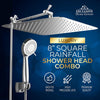 High Pressure Rainfall Shower Head and Hand Held Shower Head Combo with 70 Inch Hose for Bath