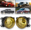 Fog Lights Lamps Assembly for Nissan Honda Ford Acura Subaru Suzuki  Jaguar Accessories Premium Driving Fog Light, Replacement 4F9Z15200AA 4F9Z15200AACP FO2592217 88358, Yellow Lens