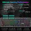 K20 Mechanical Gaming Keyboard, Wired Backlit Keyboard with Red Switches