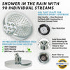 Luxury Spa Series, 6 inch Round High Pressure Rainfall Shower Head,