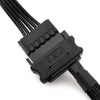 CRJ 15-Pin Male SATA to 4 Fan 12V Sleeved Power Adapter Cable
