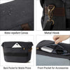 Camera Bag, SLR DSLR Canvas Camera Case, Vintage Padded Shoulder Bag with Rain Cover for Women, Men, Black