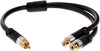 Ultra Series RCA Y-Adapter  - 1-Male to 2-Female for Digital Audio or Subwoofer - (Part# CYA-1M2F-P)
