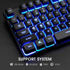Gaming Keyboard and Mouse Set, 3-LED Backlit Mechanical Feel Business Office Keyboard Colorful Breathing Backlit
