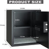 Safe Box with Electronic Keypad - 1.8 Cubic Feet Security Home Safe - Welded Steel Construction - Anchored on Wall - Large Money Safe Box for Home Office Hotel - Black