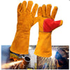 16inch Heavy Duty Lined Reinforced Palm Welding Gauntlets Welder Labor Gloves