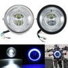 Universal Motorcycle Angel Eye LED Headlight Running Light Hi / Lo Beam