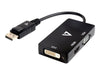 Video Adapter Displayport Male to VGA Female + DVI-D Female + HDMI Female, Black