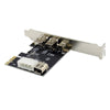 Pci-E 1X 1394 3 Port Firewire Card DV HD Video Capture Card with 1394A 6 Pin to 4 Pin IEEE1394A Interface for Desktop