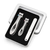 3PCS/SET Nail Clippers Stainless Steel Nail Cutter Toenail Nail File Manicure Trimmer Toenail Clippers for Thick Nails with Box