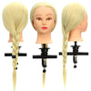 30% Real Hair Long Hairdressing Mannequin Training Practice Head Salon + Clamp