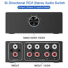 Professional Audio Switch Splitter RCA Stereo Switcher Selector Switch Box