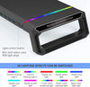 Monitor Stand for Desk RGB Gaming Lights with USB 3.0 Hub,  Foldable Computer Screen Riser with Storage Drawer and Phone Holder, Desk Organizer Laptop Shelf, for Pc/Laptop/Imac - Black