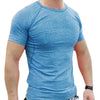 Summer Men Gym Muscle Short Sleeve Shirt Bodybuilding Sport Fitness Wear Tights T-shirts Tops Blouse