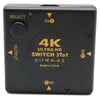 4K Switch Box Selector 3 in 1 Out Kvm Audio Hub Splitter Switcher