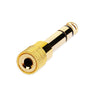 Gold Plated 6.35mm Male to 3.5mm Female Microphone Audio Convertor