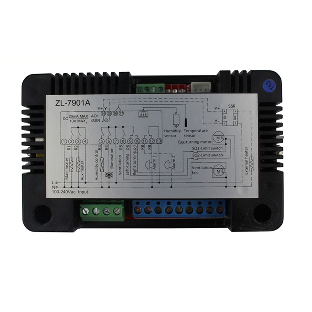 ZL-7901A LCD 100-240V AC PID Temperature Humidity Controller Automatic Egg Incubator Controller