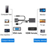VGA to HDMI Converter Cable Adapter 1080P with 3.5Mm Audio and USB Power Cable