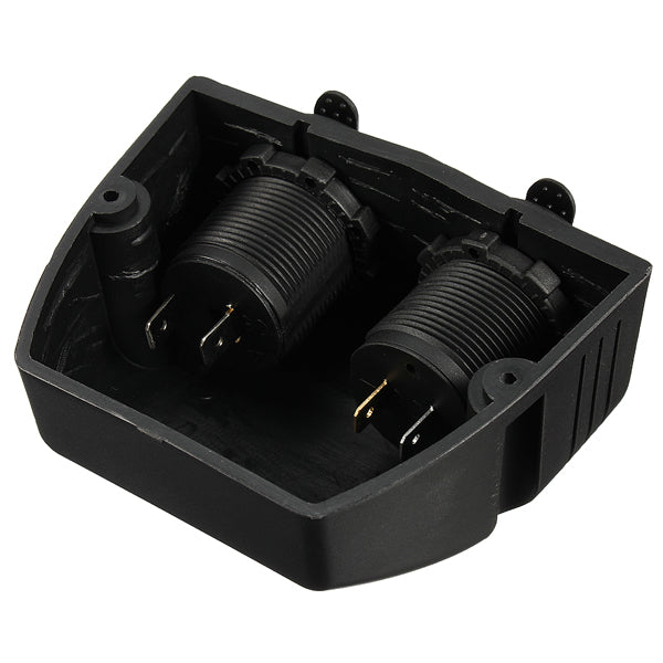 12/24V Cigarette Power Socket + USB Charger Power Adapter with 2 Screw