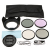 67MM UV CPL FLD ND4 Polarizing Lens Filter Kit Hood Cap Bag