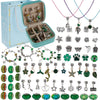 " 66Pcs Bracelet Making Kit Charm Jewelry Making Kit Bracelet Crafts Jewelry Making Supplies Including Beads Pendants Ropes Bracelets DIY Jewelry Beads Chain Craft for Teen Girls Gift,Green"
