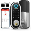 Smart Lock, Fingerprint Electronic Deadbolt Door Lock with Keypad-Bluetooth,Keyless Entry Smart Deadbolt,Free App Control,Ic Card,Ekeys Sharing,Passcode,Auto Lock,Support Google Home