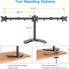 Free Standing Adjustable Dual Monitor Stand Fits 13-24 Inch Computer Screens,Tilt & Height Adjustable Monitor Desk Mount