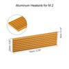 Aluminum Heatsink 70 X 22 X 3Mm E-Shape Golden Tone for M.2, for 2280 SSD