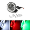 12V 180lm Motorcycle Projector 4 LED Headlight Car Auto Fog Light W/ Angel Eye Halo Ring DRL