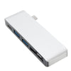 5 In 1 USB 3.1 Type-C To USB 3.0 2 Ports High Speed Hub SD TF Card Reader Support Laptop Charging