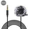 PULUZ PU3045 3.5mm Wired Microphone 3M Lavalier Omnidirectional Condenser Mic Recording Vlogging Video Microphone (3M)