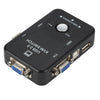 GRWIBEOU HW1701 2 Port USB HDMI Manual KVM Switcher 2 In 1 Out 4K 1080P VGA Splitter Box for Sharing Keyboard Mouse Monitor (Black)