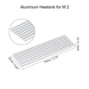 Aluminum Heatsink Kit 70 X 22 X 3Mm Silvertone with Two Silicone Thermal Pads for M.2, for 2280 SSD
