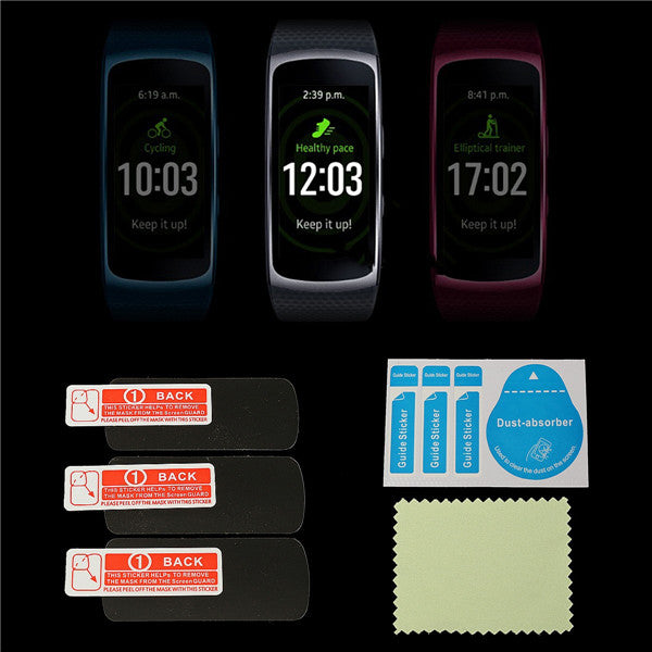 Samsung Gear Fit 2 3Pcs Anti Scratch Frosted Screen Protector Films Shield For Samsung Gear Fit 2