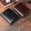 Ekphero Men Retro Wallet Genuine Leather Zipper Card Holder Coin Bag