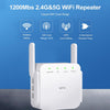 Wireless Wifi Repeater Wifi Extender 1200Mbps Long Range Wifi Repeater Wi-Fi Signal Amplifier White US Plug