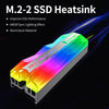 M.2-2 RGB SSD Heatsink for M.2 2280 Single Sided SSD Support ARGB Syncing SSD Aluminium Radiator with Thermal Pad