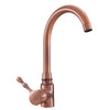 TAPCET Red Copper Antique Kitchen Faucet Hot & Cold Water Mixer Tap
